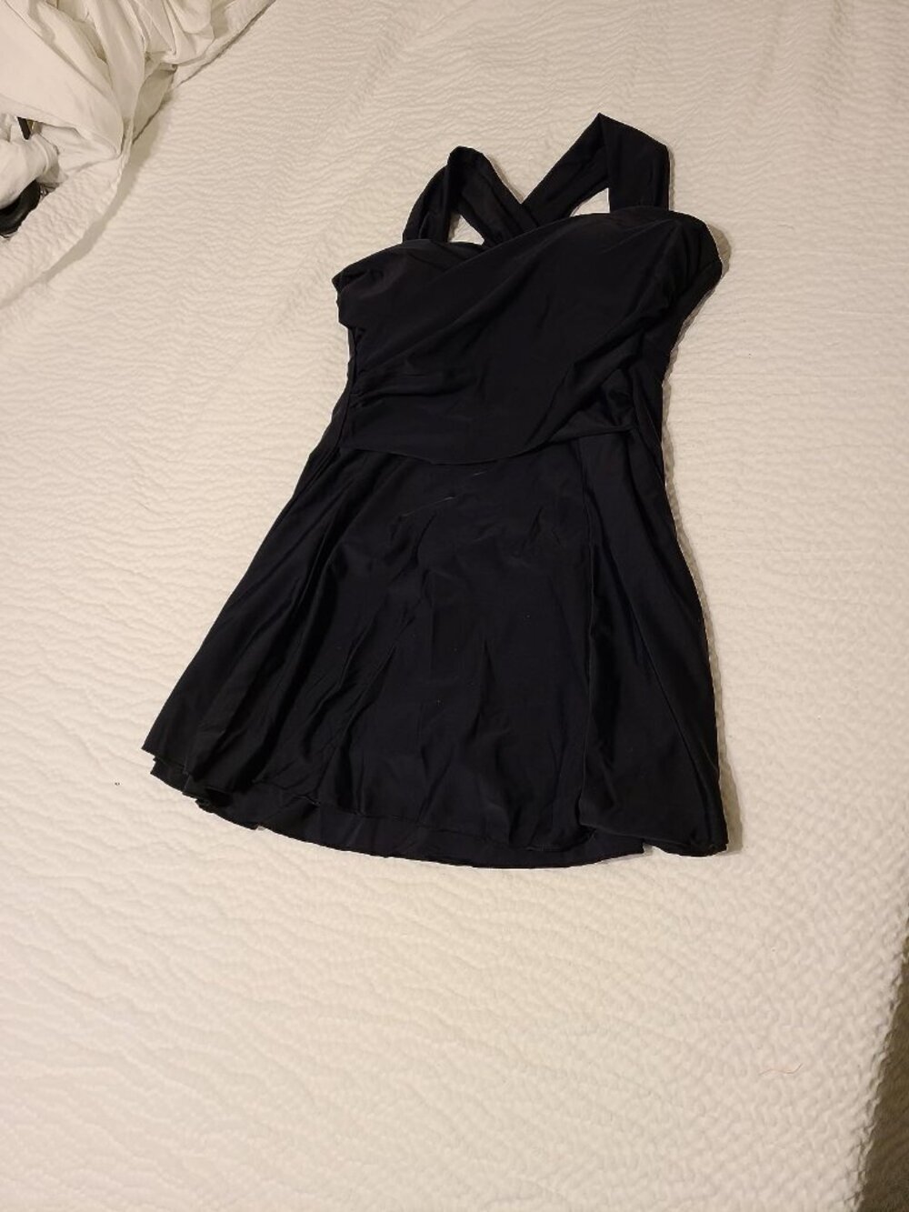 🖤 Black Tummy Control Swim Dress | Crisscross Back | Medium | NWT 🖤 - Picture 4 of 4